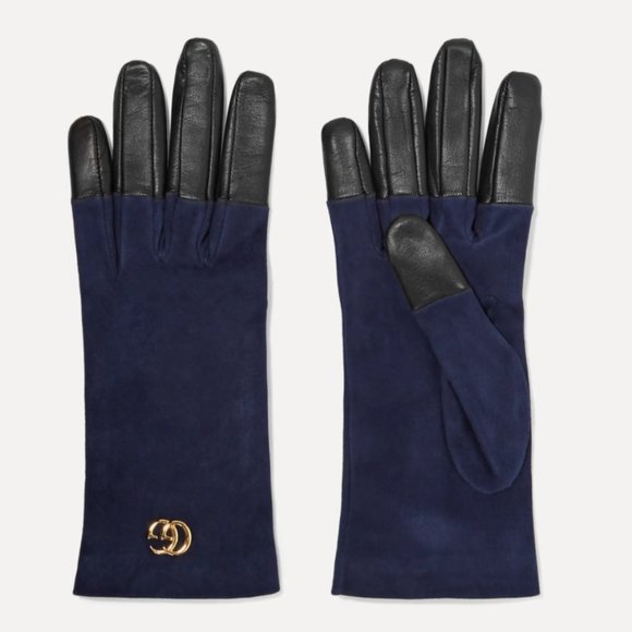 Gucci GG Suede and Leather Gloves in Viola NEW IN BOX w tags - Picture 10 of 10